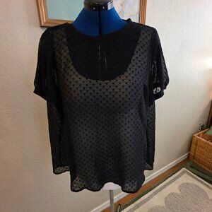 Torrid sheer chiffon top